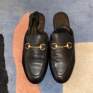 GUCCI HORSEBIT Leather loafer slingback